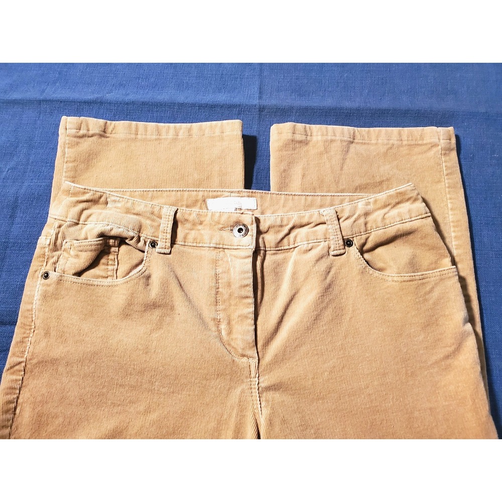 EUC Chicos Womens Jeans Buckskin Corduroy Pants Tan Cords Chicos Size 1.5 12x28
